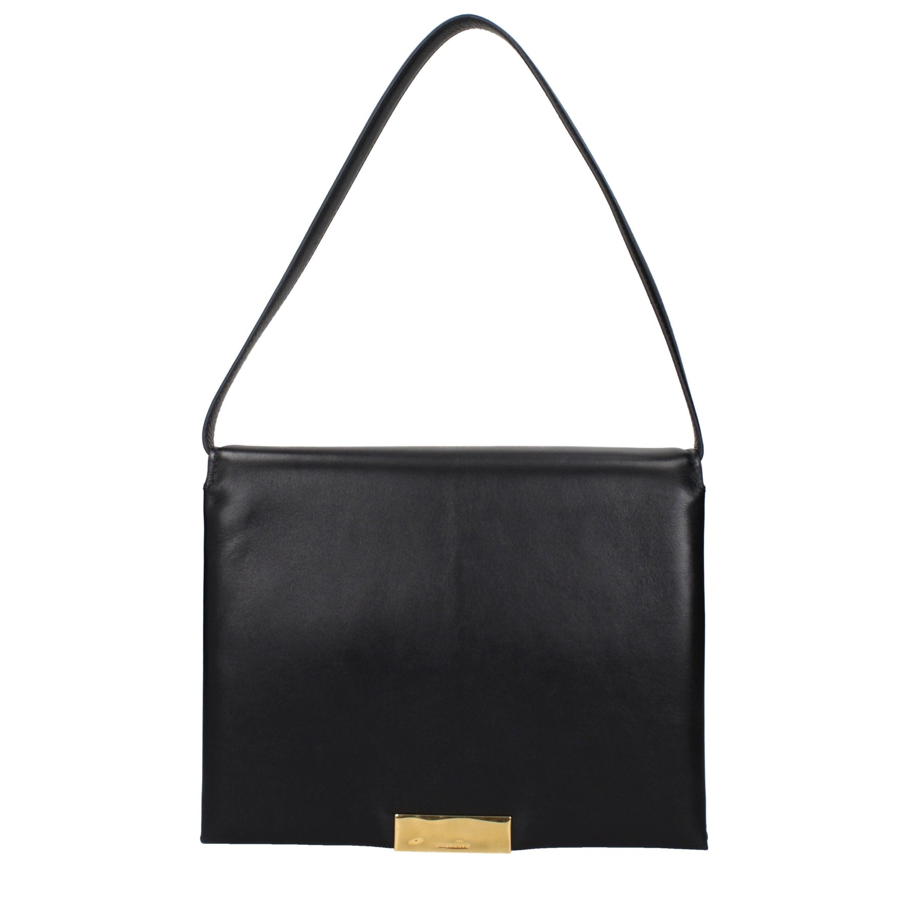 Jil Sander Black Leather Shoulder Bag | Regal Royce