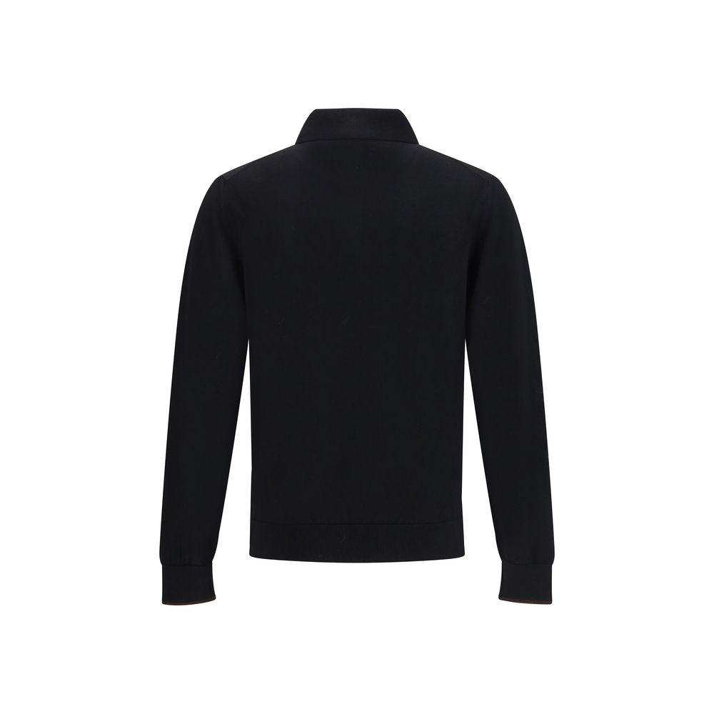 Cruna Black Wool Sweatshirt | Regal Royce