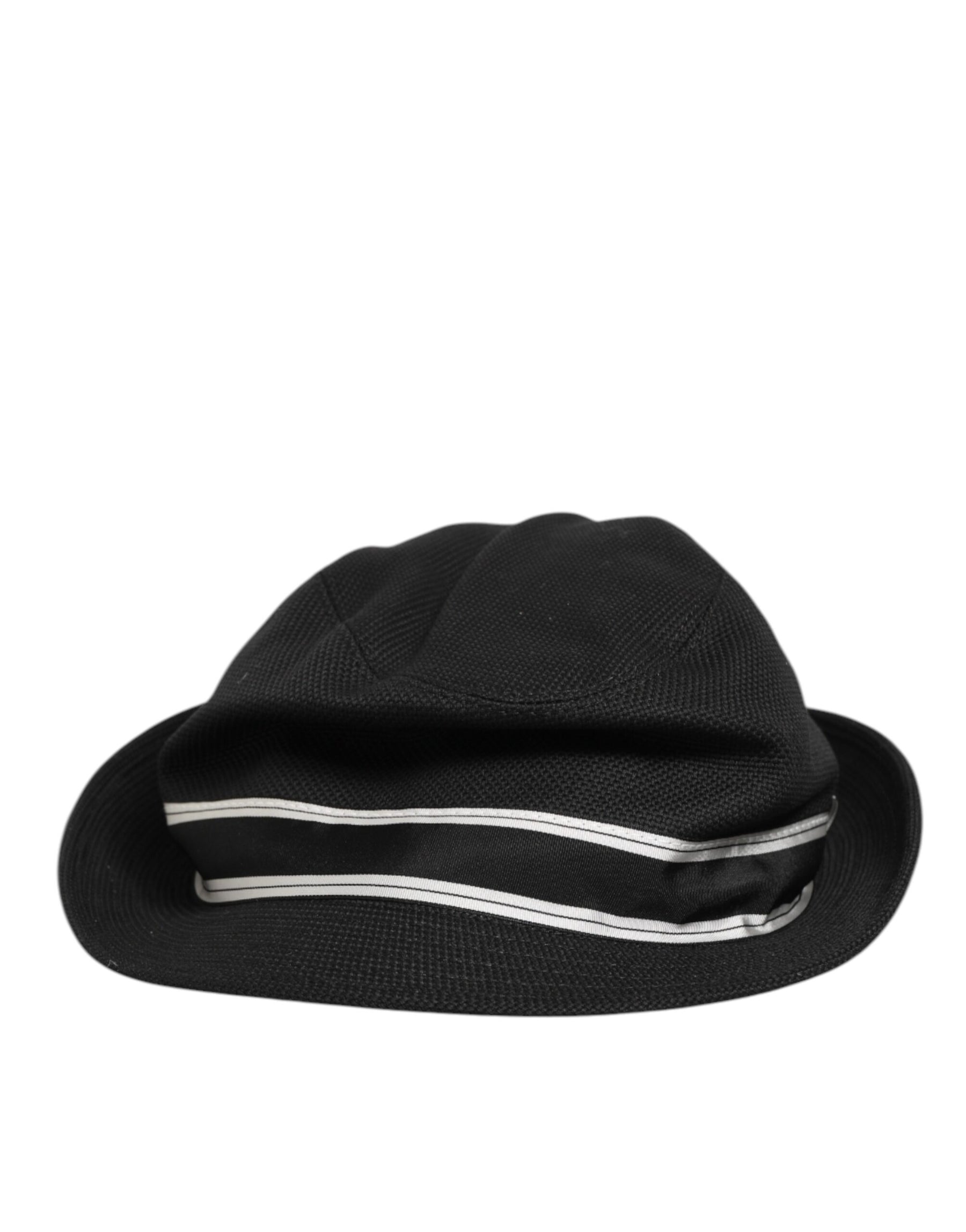 Dolce & Gabbana Black Cotton Polka Dot Lining Fedora Men Hat | Regal Royce