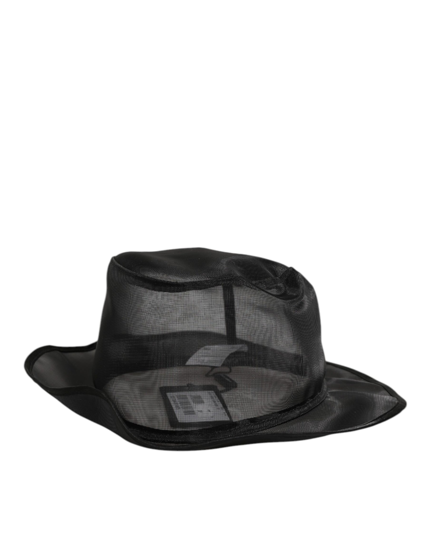 Dolce & Gabbana Black Silk Mesh Bucket Men Fisherman Cap Hat | Regal Royce