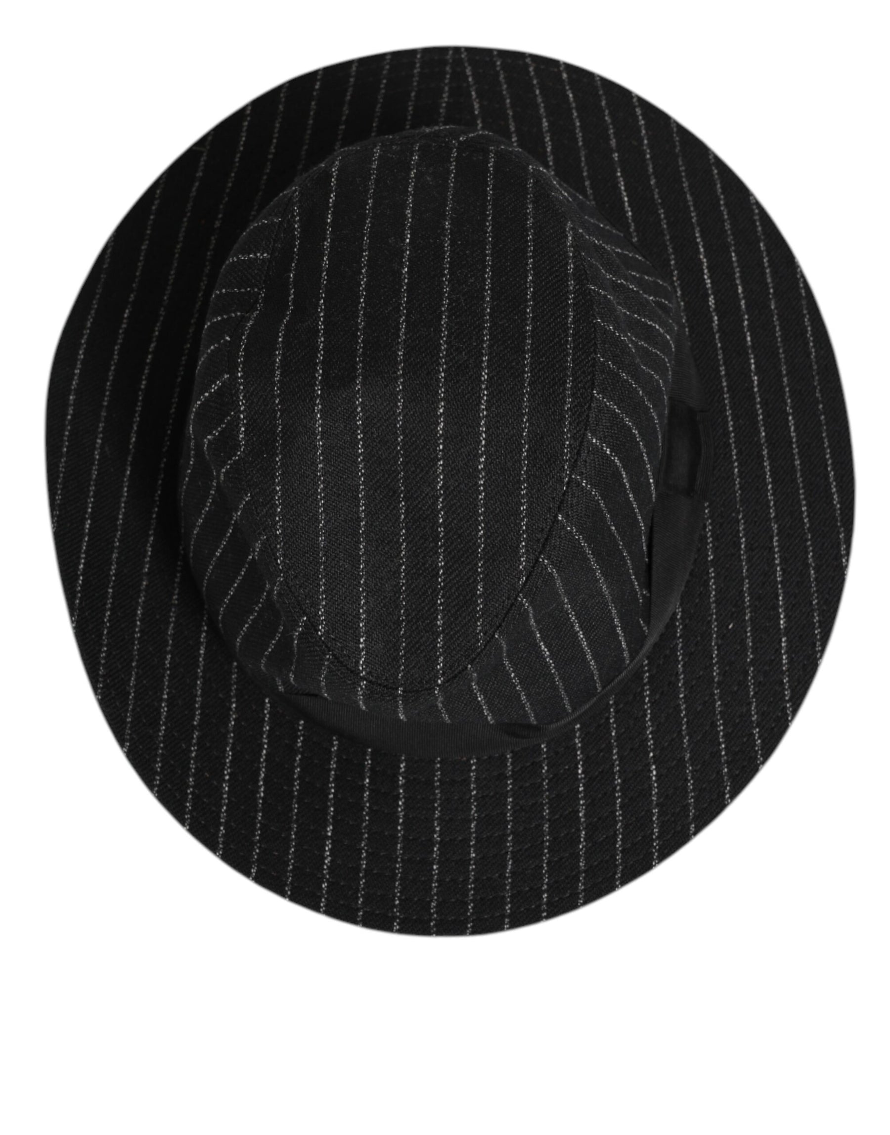 Dolce & Gabbana Black Striped Virgin Wool Men Fedora Capello Hat | Regal Royce