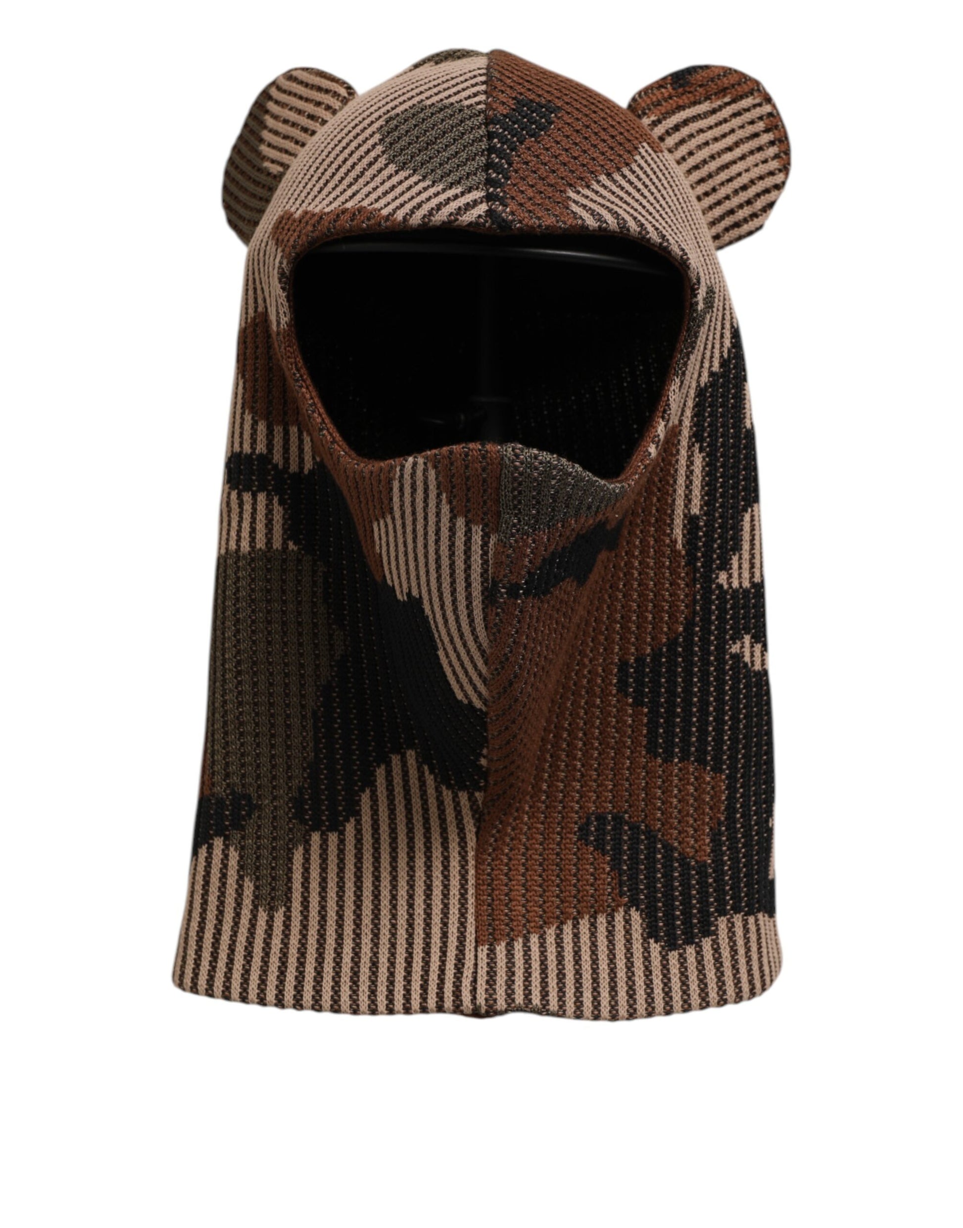 Dolce & Gabbana Multicolor Camouflage Balaclava Mask Men Cap One Size Hat