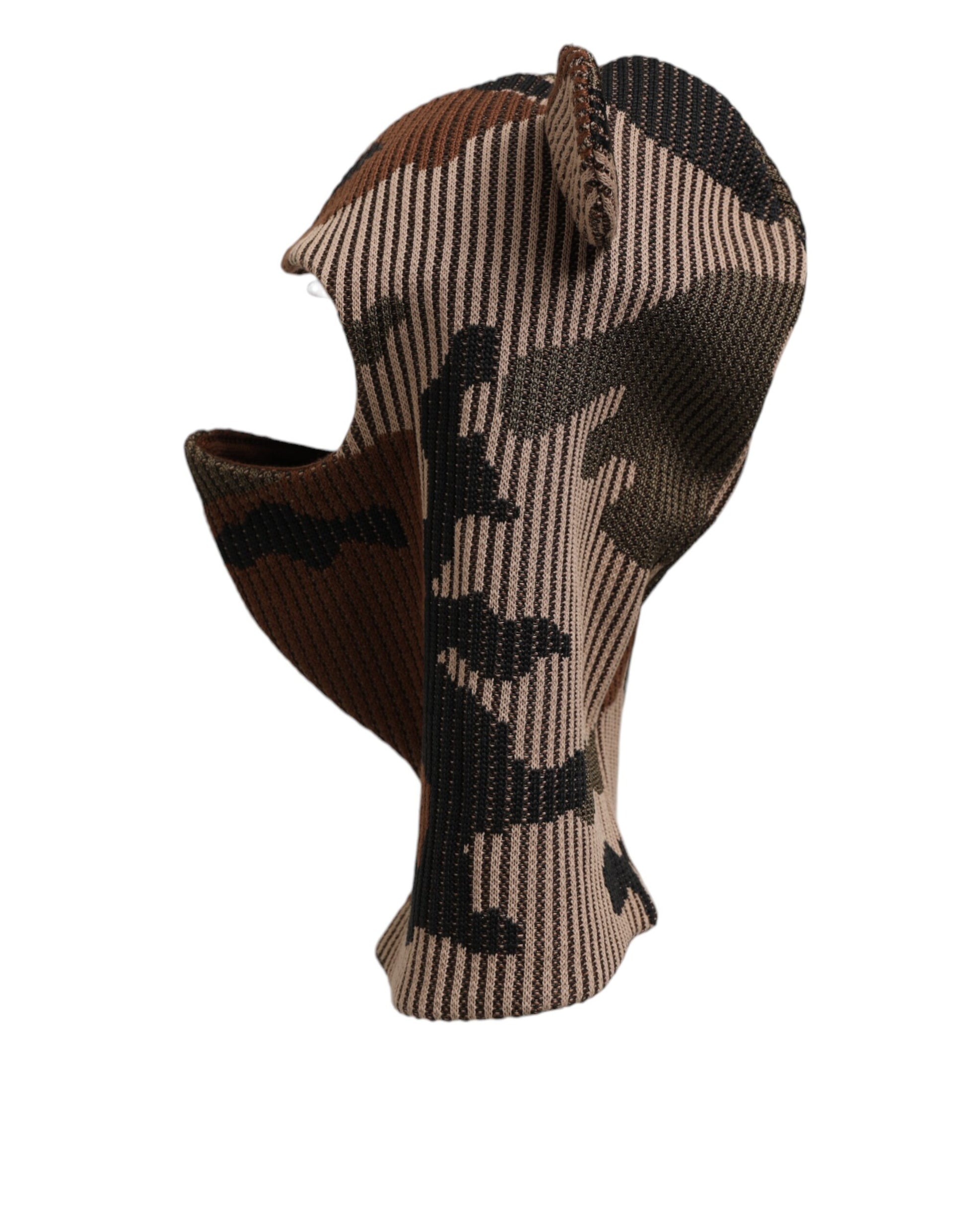 Dolce & Gabbana Multicolor Camouflage Balaclava Mask Men Cap One Size Hat