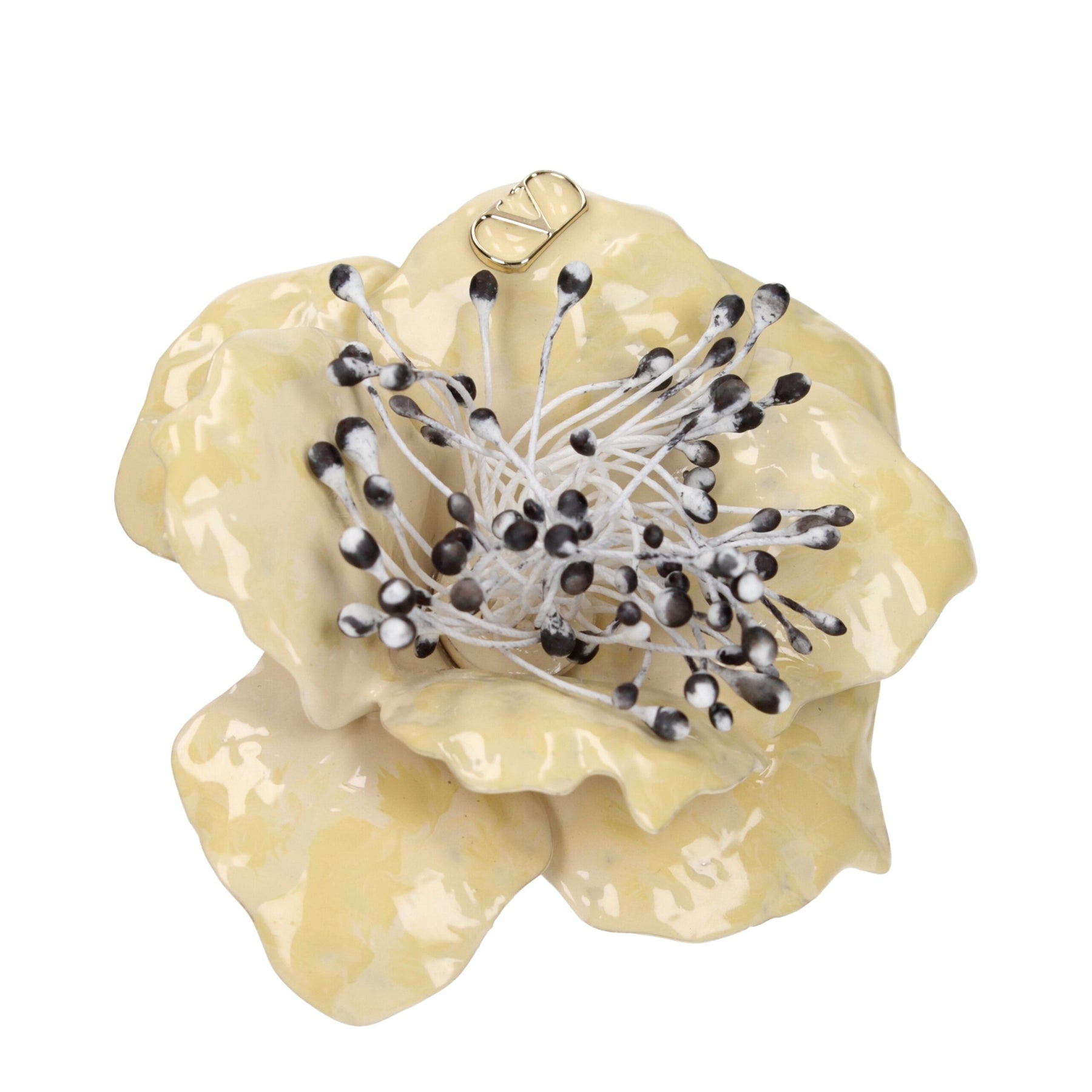 Valentino Garavani Beige Metal Broch | Regal Royce