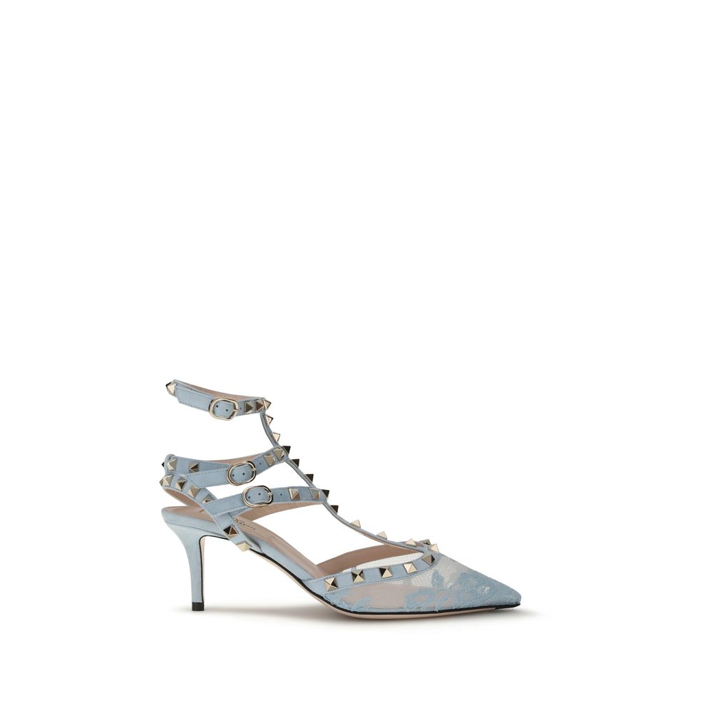 Valentino Garavani Light Blue Fabric High Heel Pumps | Regal Royce