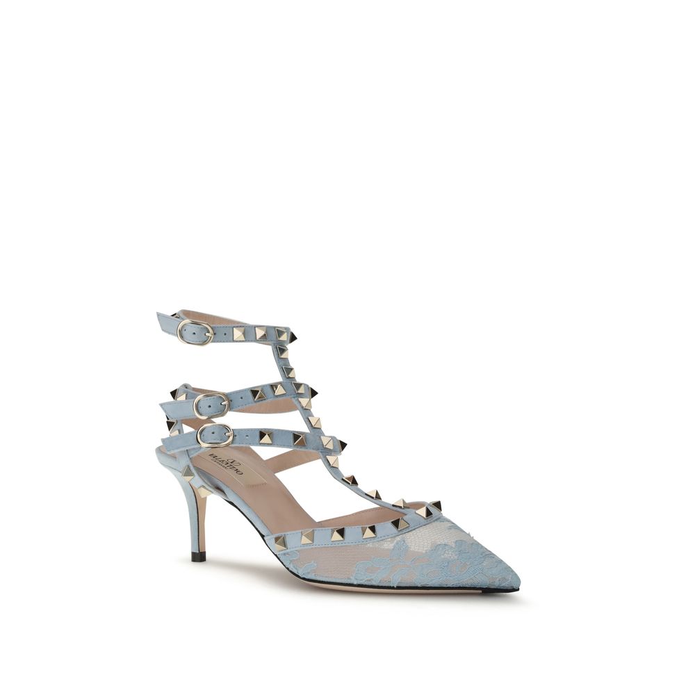 Valentino Garavani Light Blue Fabric High Heel Pumps | Regal Royce