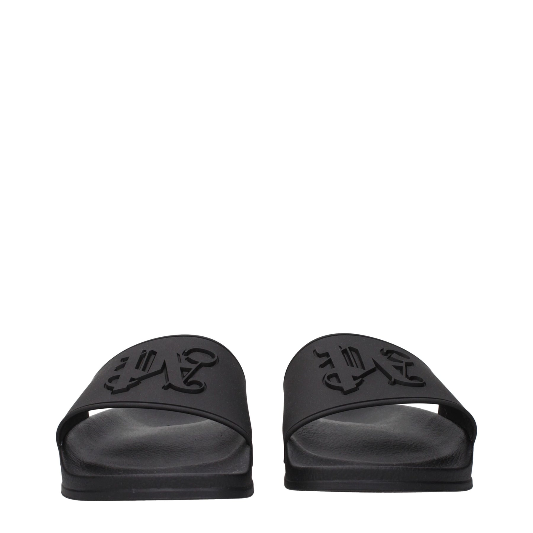 Palm Angels Black Cotton Slippers | Regal Royce