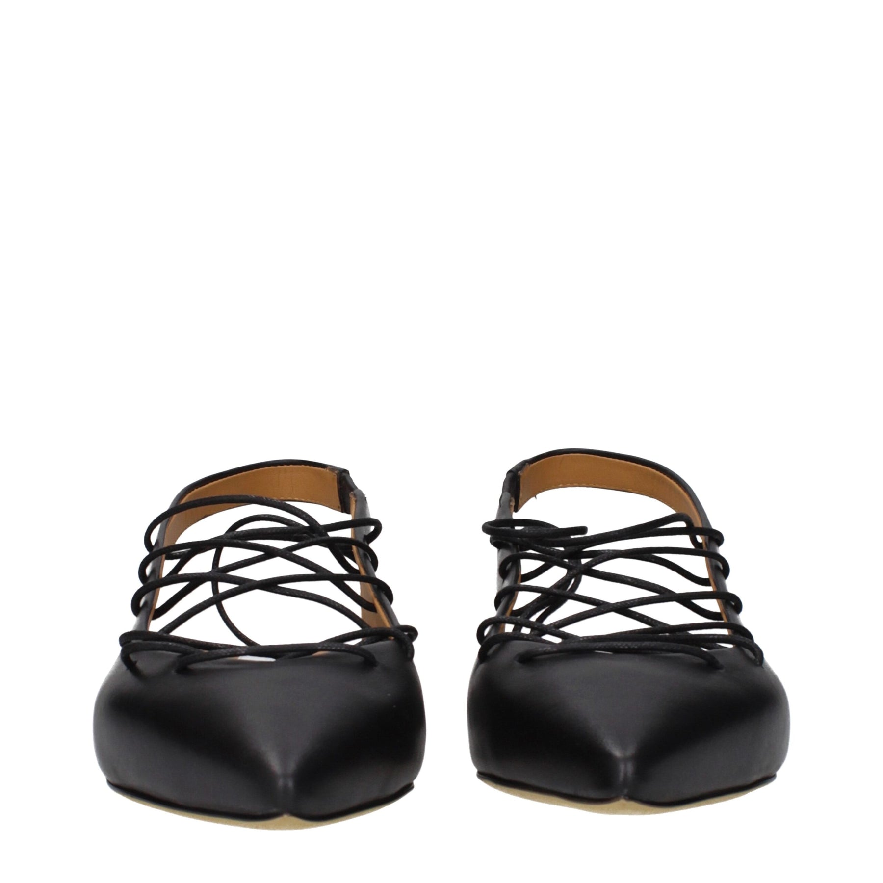 Moschino Black Leather Flats | Regal Royce