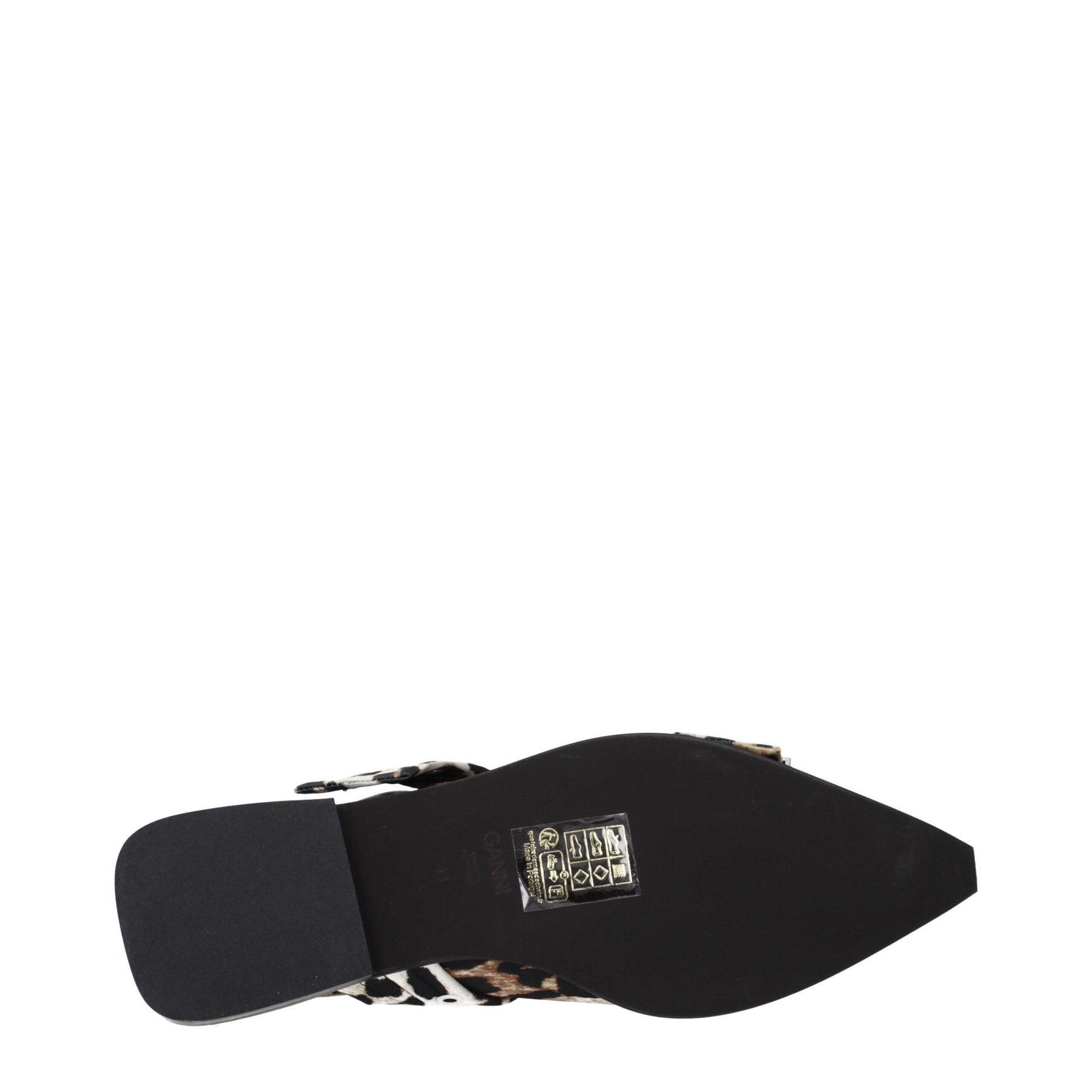 Ganni Brown Fabric Flat Sandals | Regal Royce