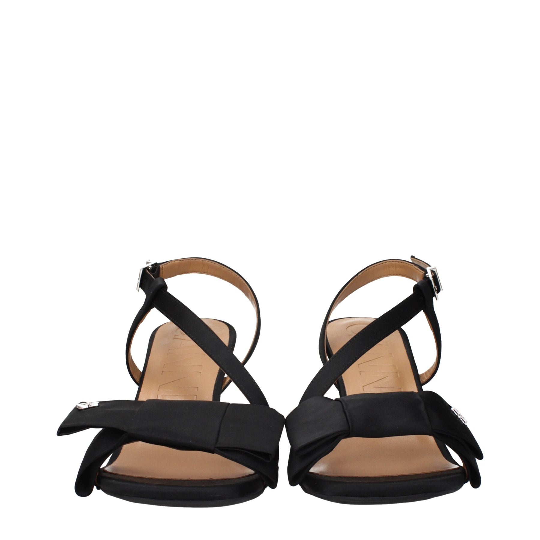 Ganni Black Fabric Platform Sandals | Regal Royce