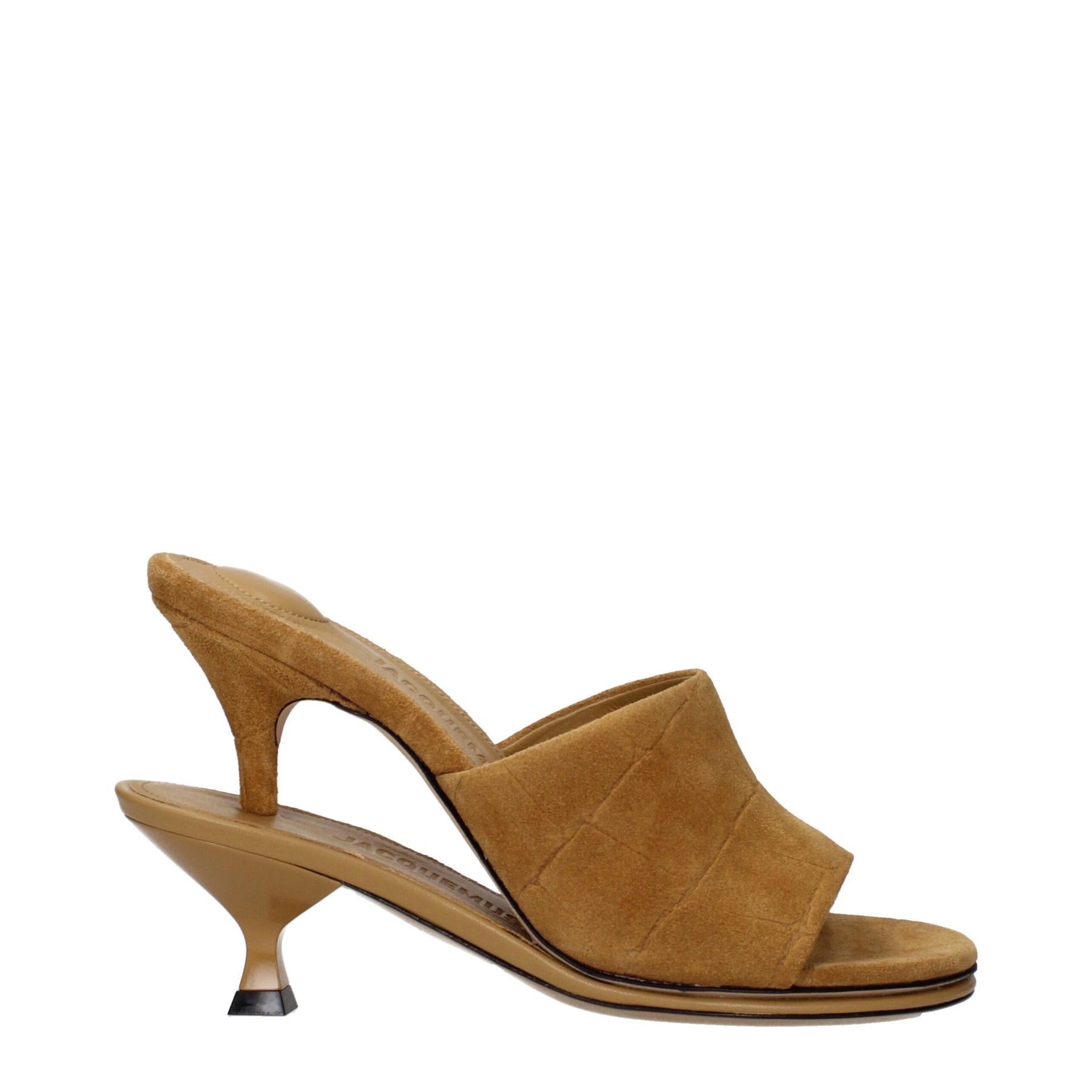 Jacquemus Brown Leather Stiletto Heel Sandals | Regal Royce