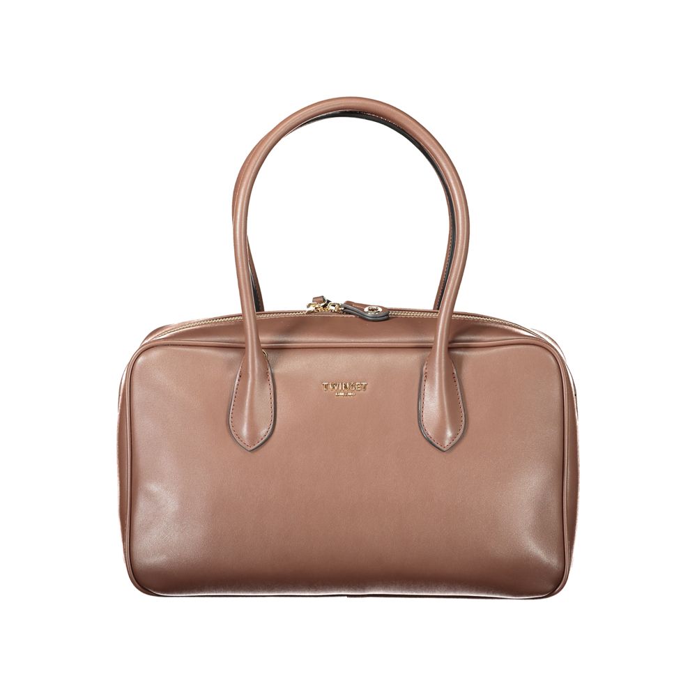 Twinset Marrone Polyurethane Women Handbag | Regal Royce