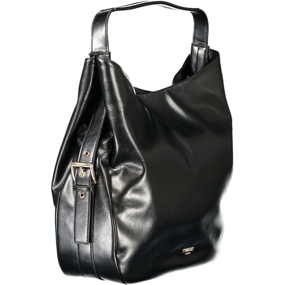 Twinset Black Polyurethane Women Hobo Bag | Regal Royce