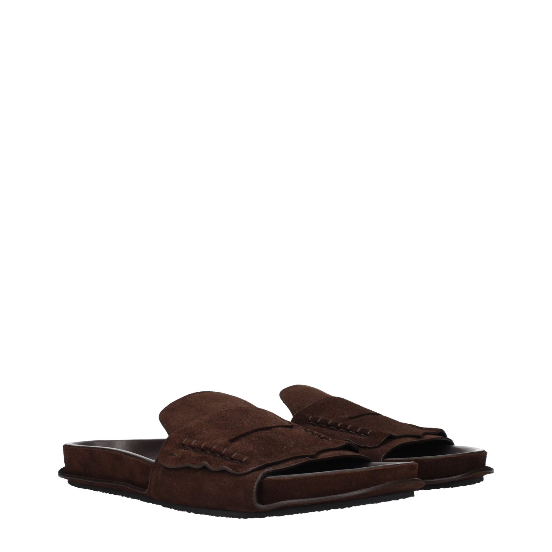Jacquemus Brown Leather Slippers | Regal Royce