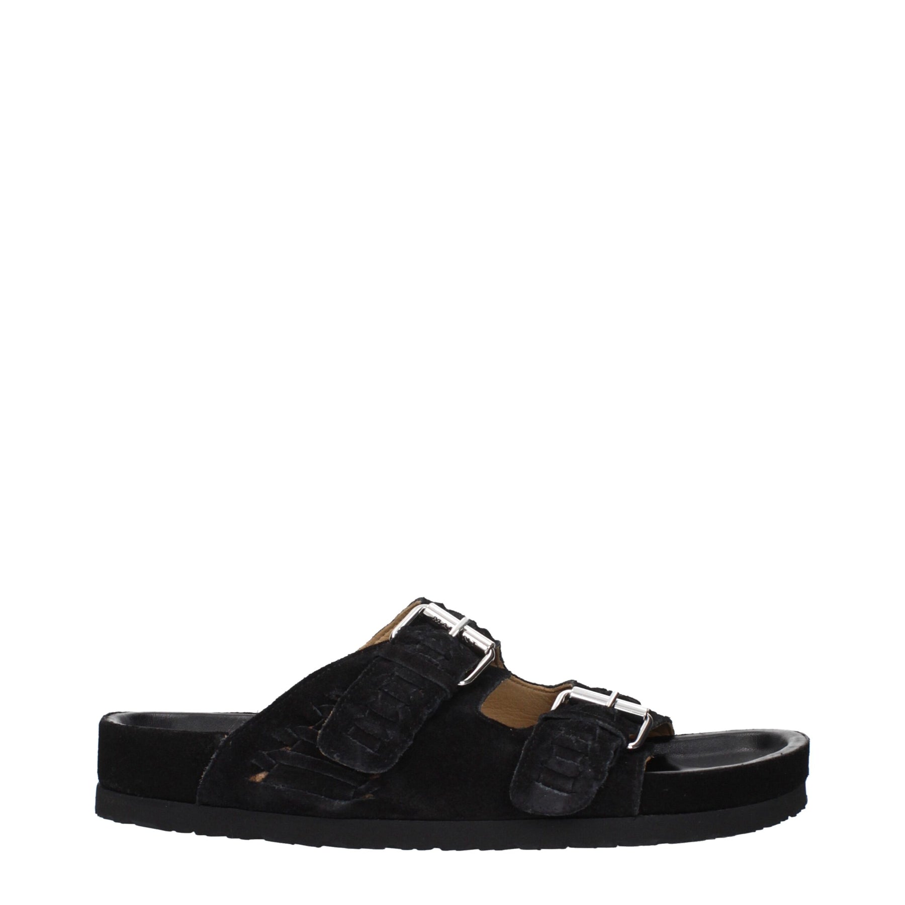 Isabel Marant Black Leather Slippers | Regal Royce