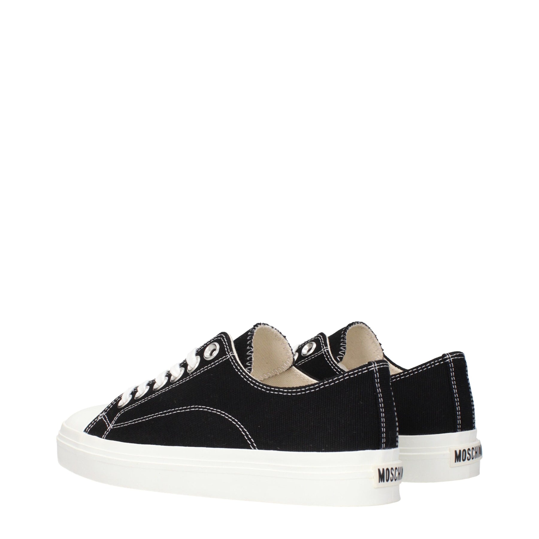 Moschino Black Fabric Low Top Sneakers | Regal Royce
