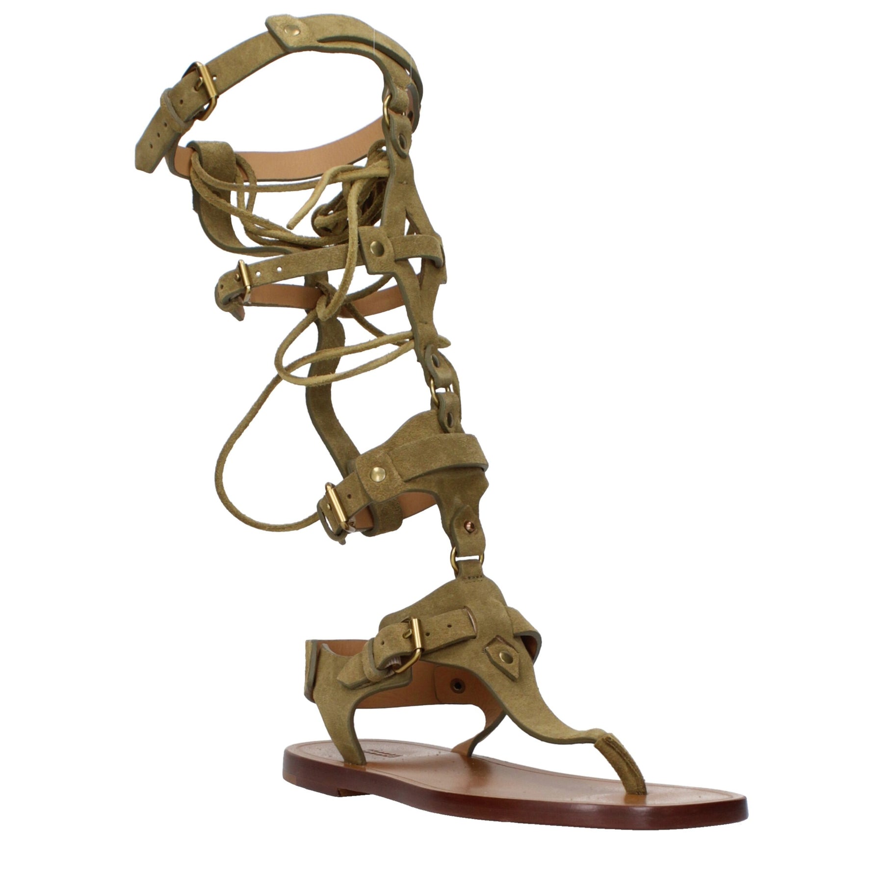 Isabel Marant Gray Leather Flip-Flop Sandals | Regal Royce