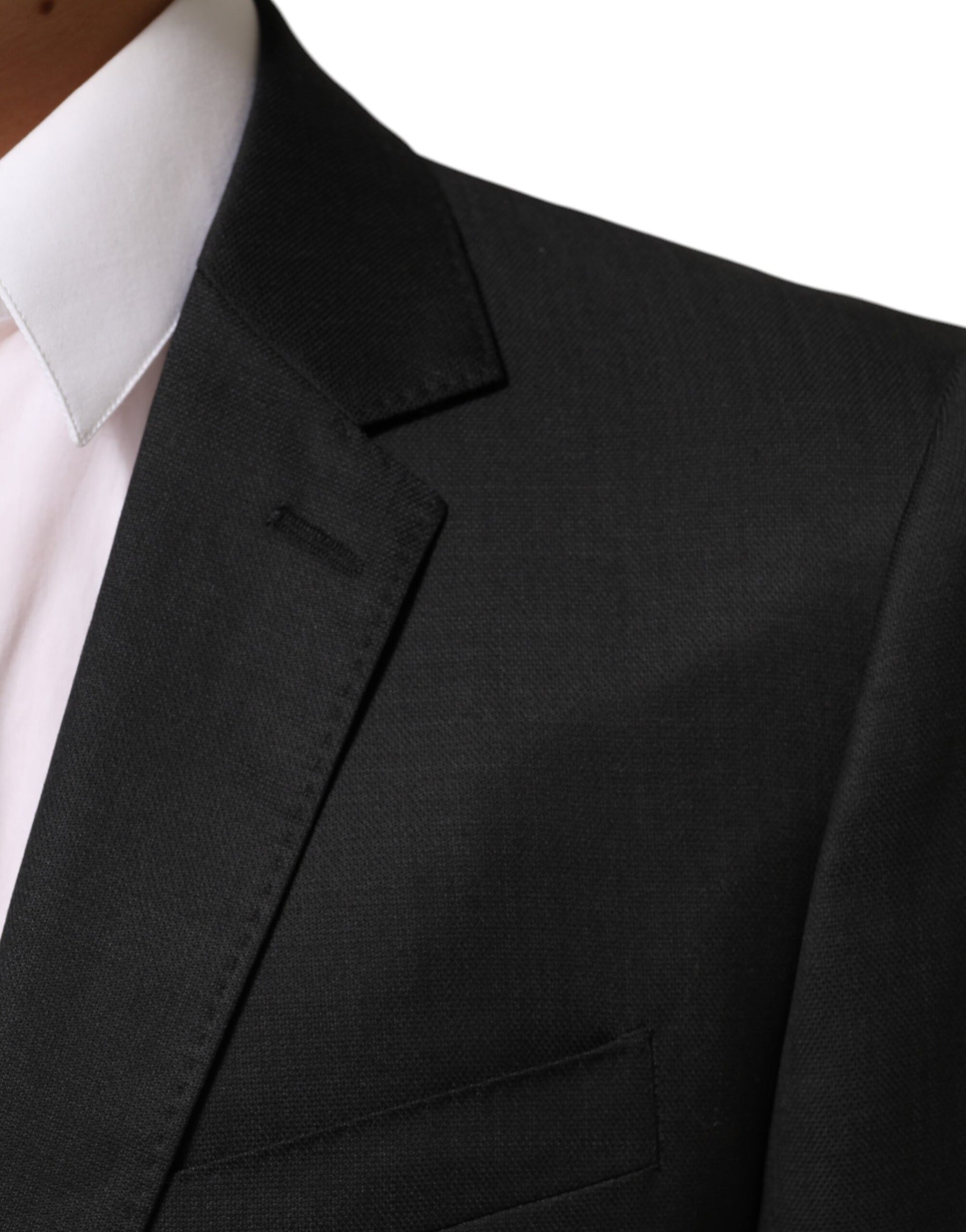 Dolce & Gabbana Black Single Breasted Men Coat MARTINI Blazer | Regal Royce