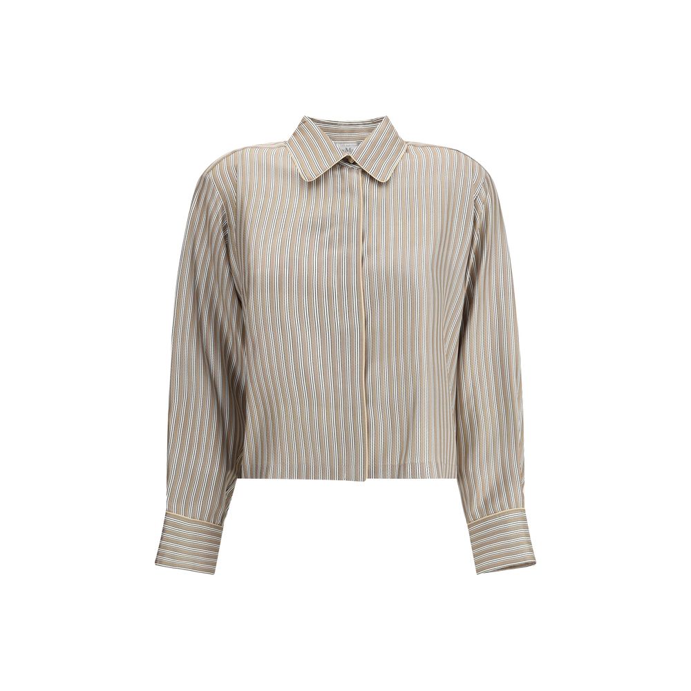 Max Mara Beige Silk Pattern Shirt | Regal Royce