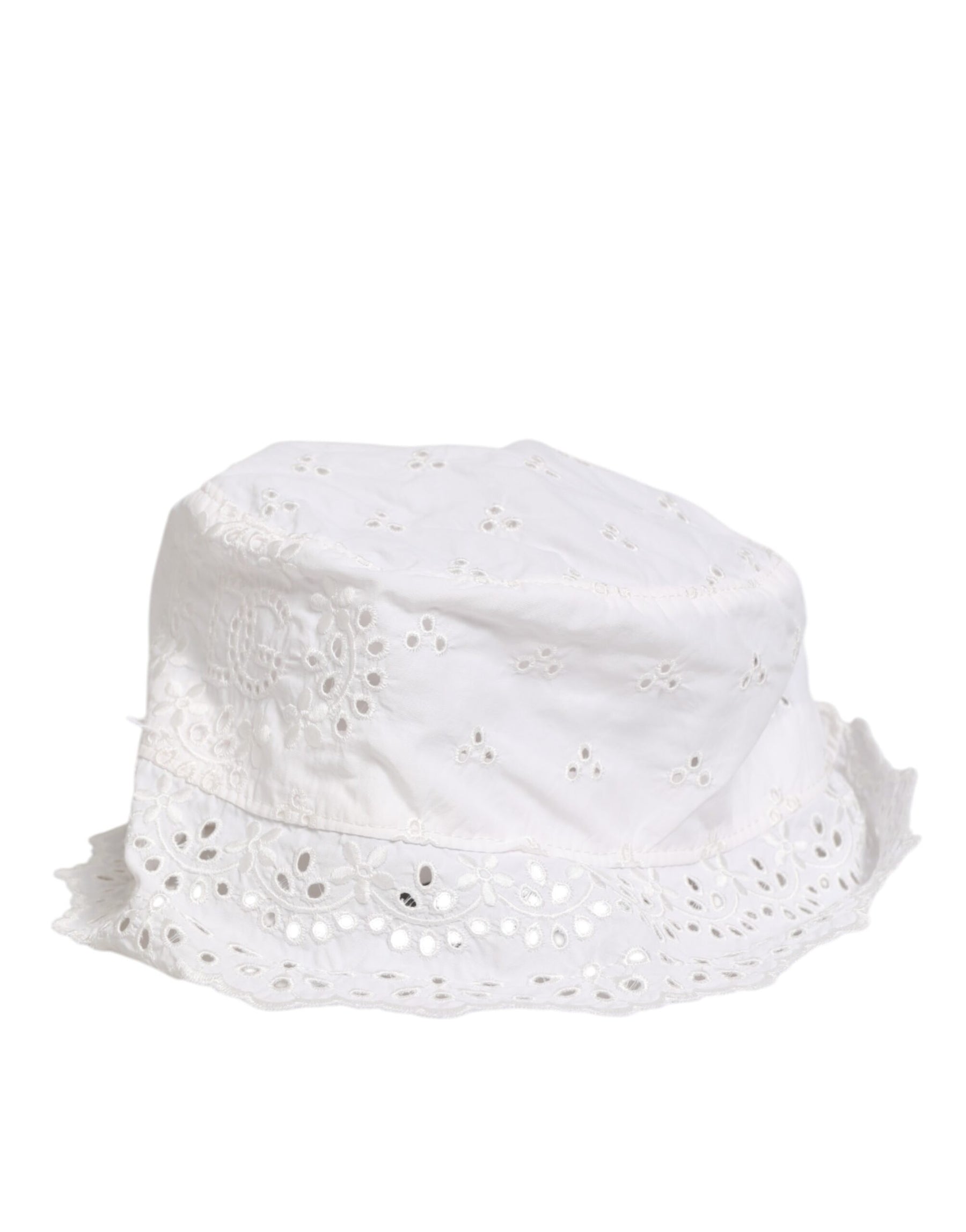 Dolce & Gabbana White Nylon Cut Out Bucket Logo Capello Hat | Regal Royce