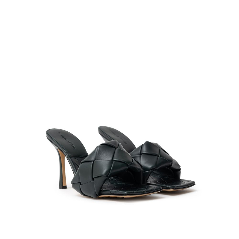 Bottega Veneta Green Leather Stiletto Heel Sandals | Regal Royce