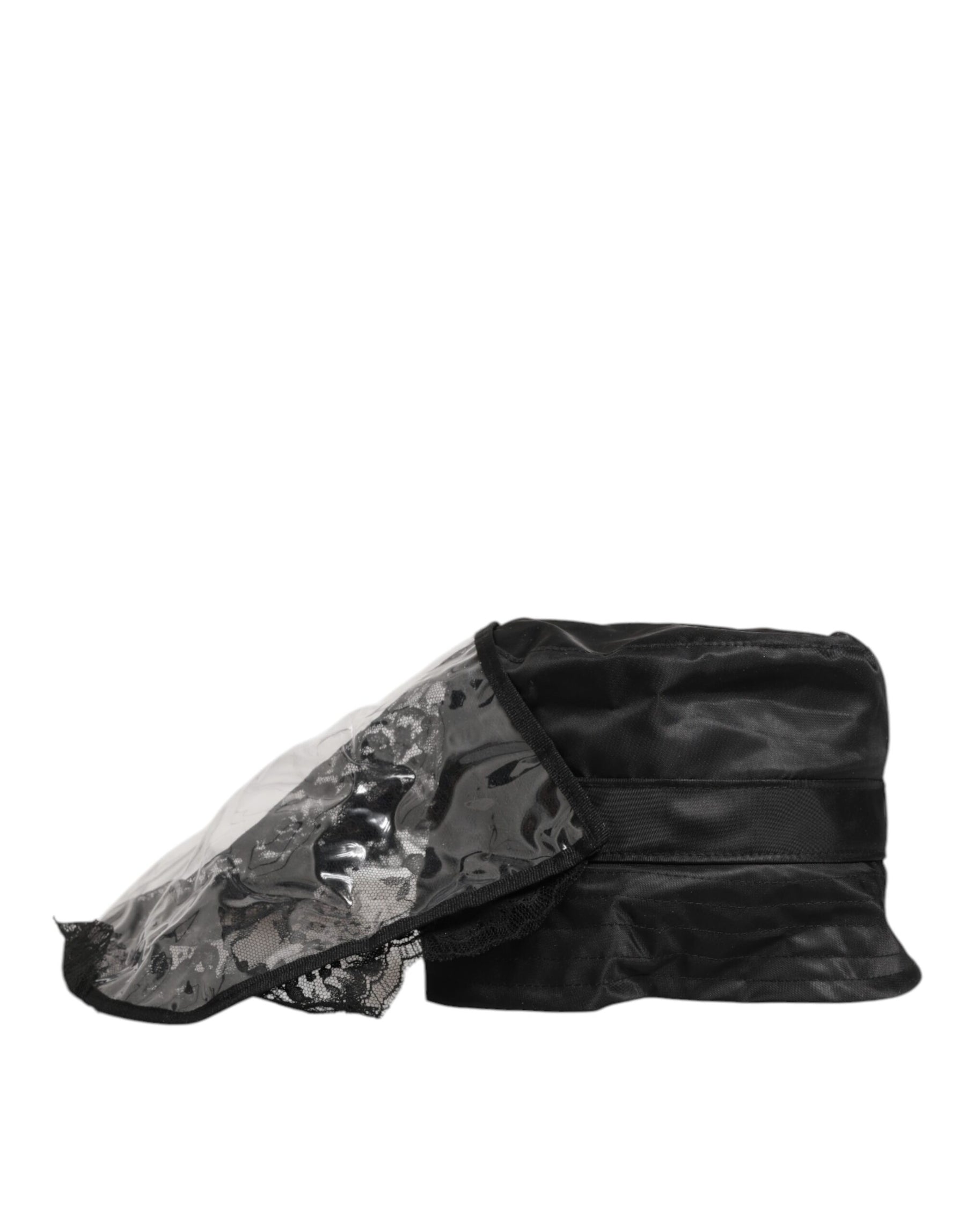 Dolce & Gabbana Black PVC Wide Brim Men Bucket Capello Hat | Regal Royce