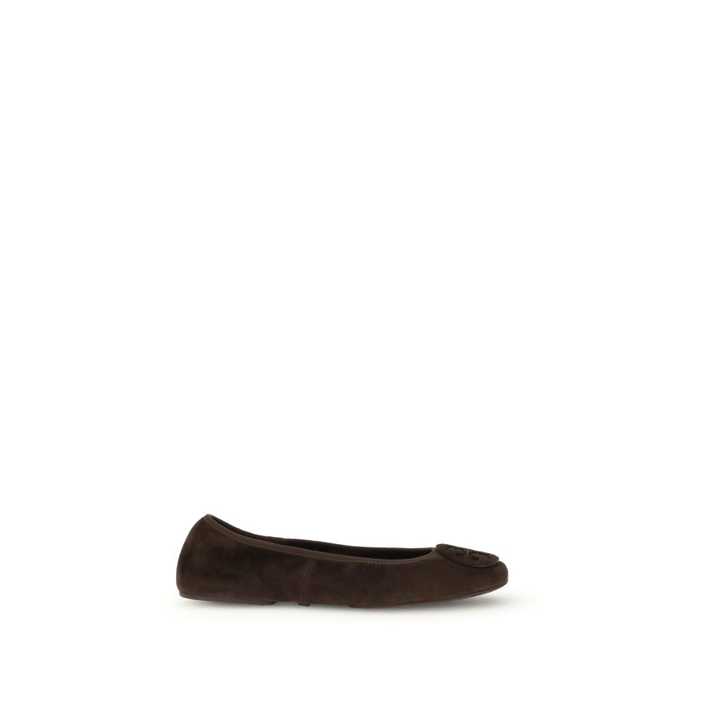 Tory Burch Brown Calf Leather Bos Taurus Ballet Flats | Regal Royce