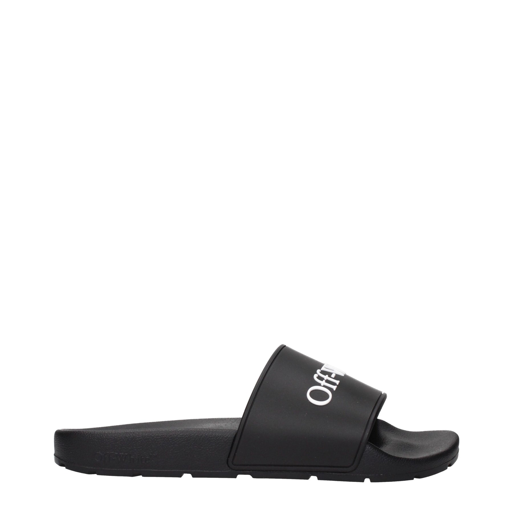 Off-White Black Cotton Slippers | Regal Royce