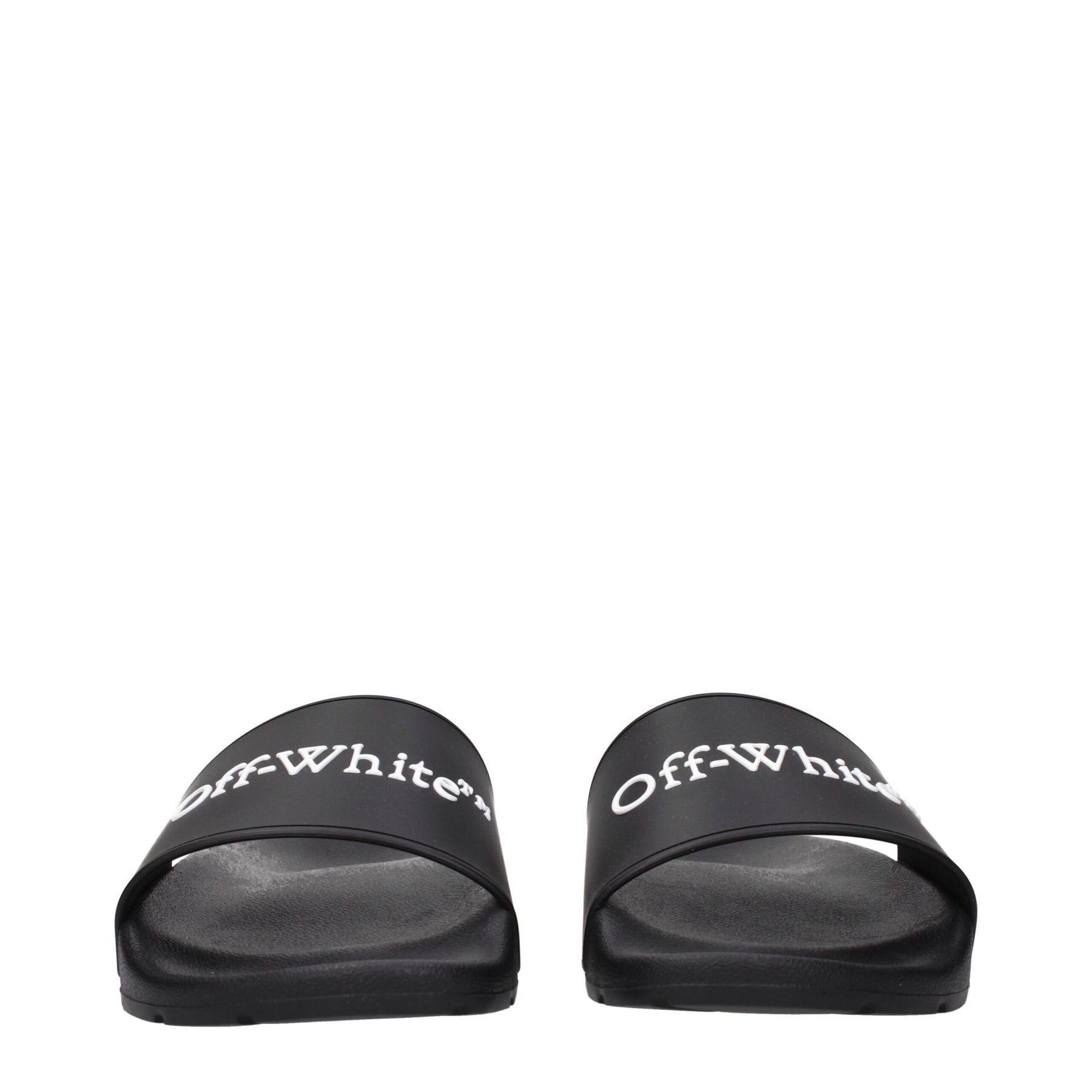 Off-White Black Cotton Slippers | Regal Royce
