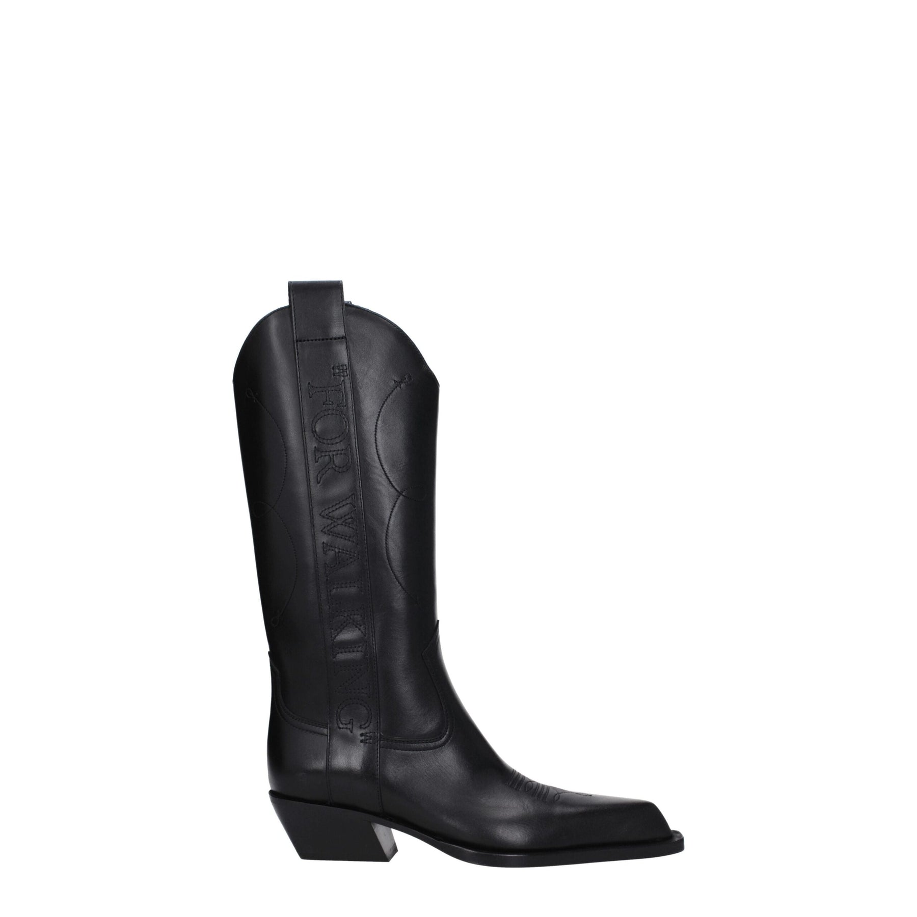 Off-White Black Leather Boots | Regal Royce