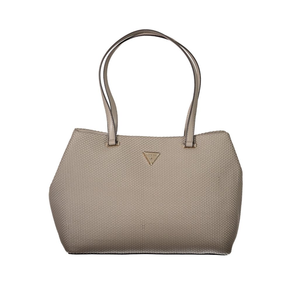 Guess Jeans Beige Polyurethane Women Handbag | Regal Royce