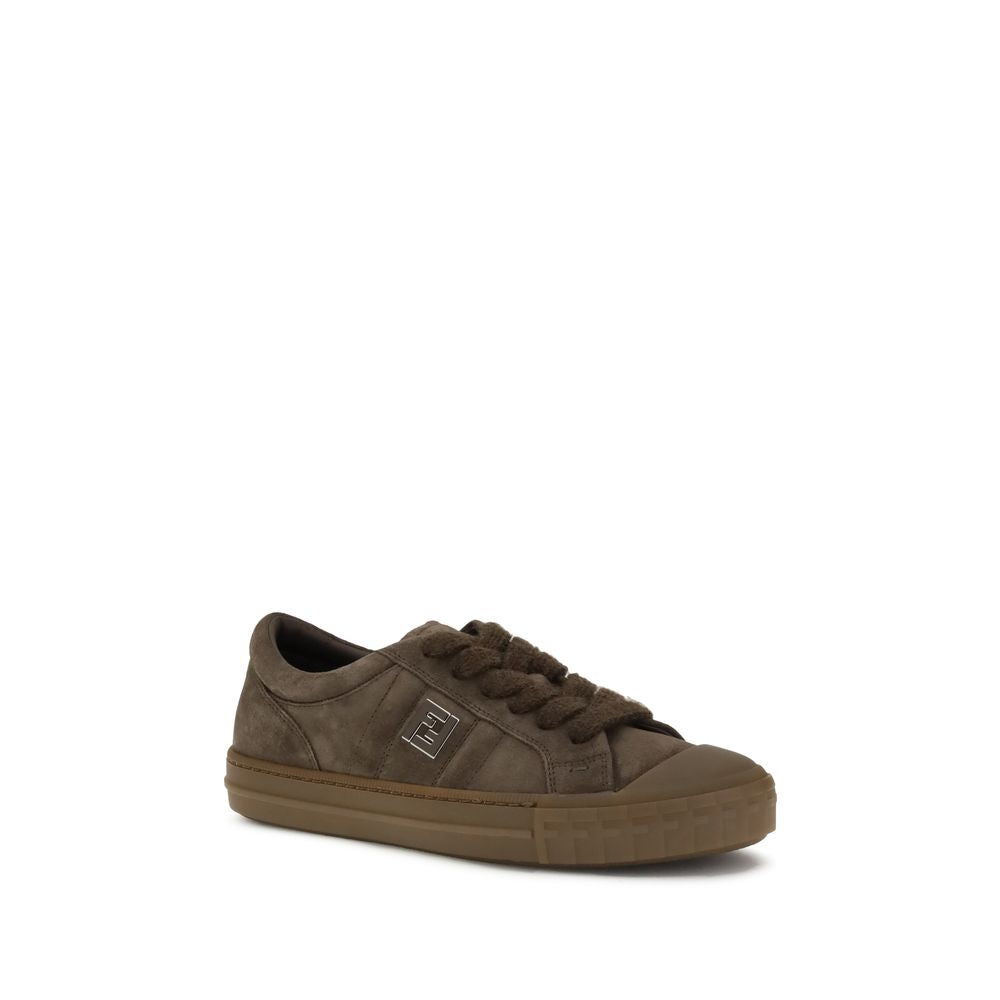 Fendi Brown Rubber Low Top Sneakers | Regal Royce