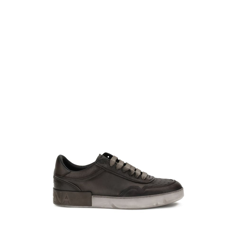 Dolce & Gabbana Brown Calf Leather Bos Taurus Low Top Sneakers | Regal Royce