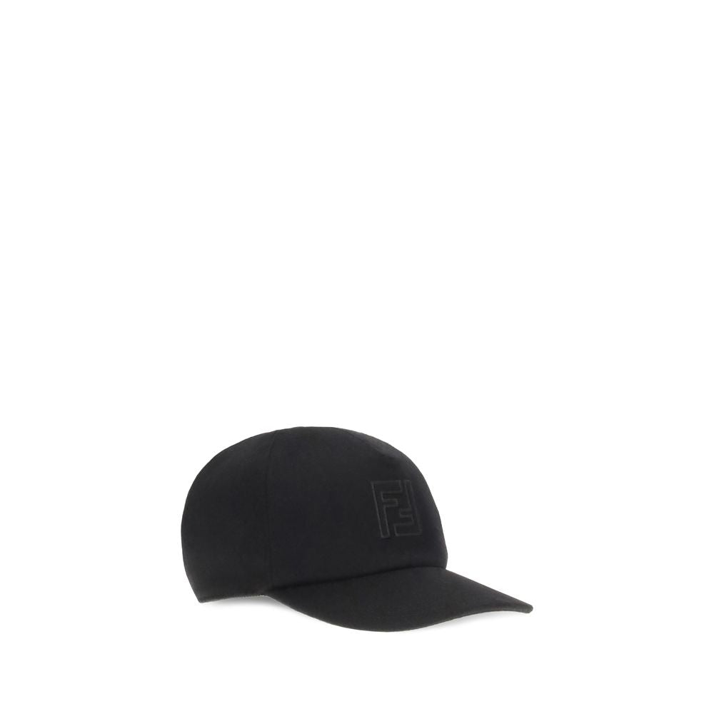 Fendi Black Wool Cap (Baseball Hat) | Regal Royce