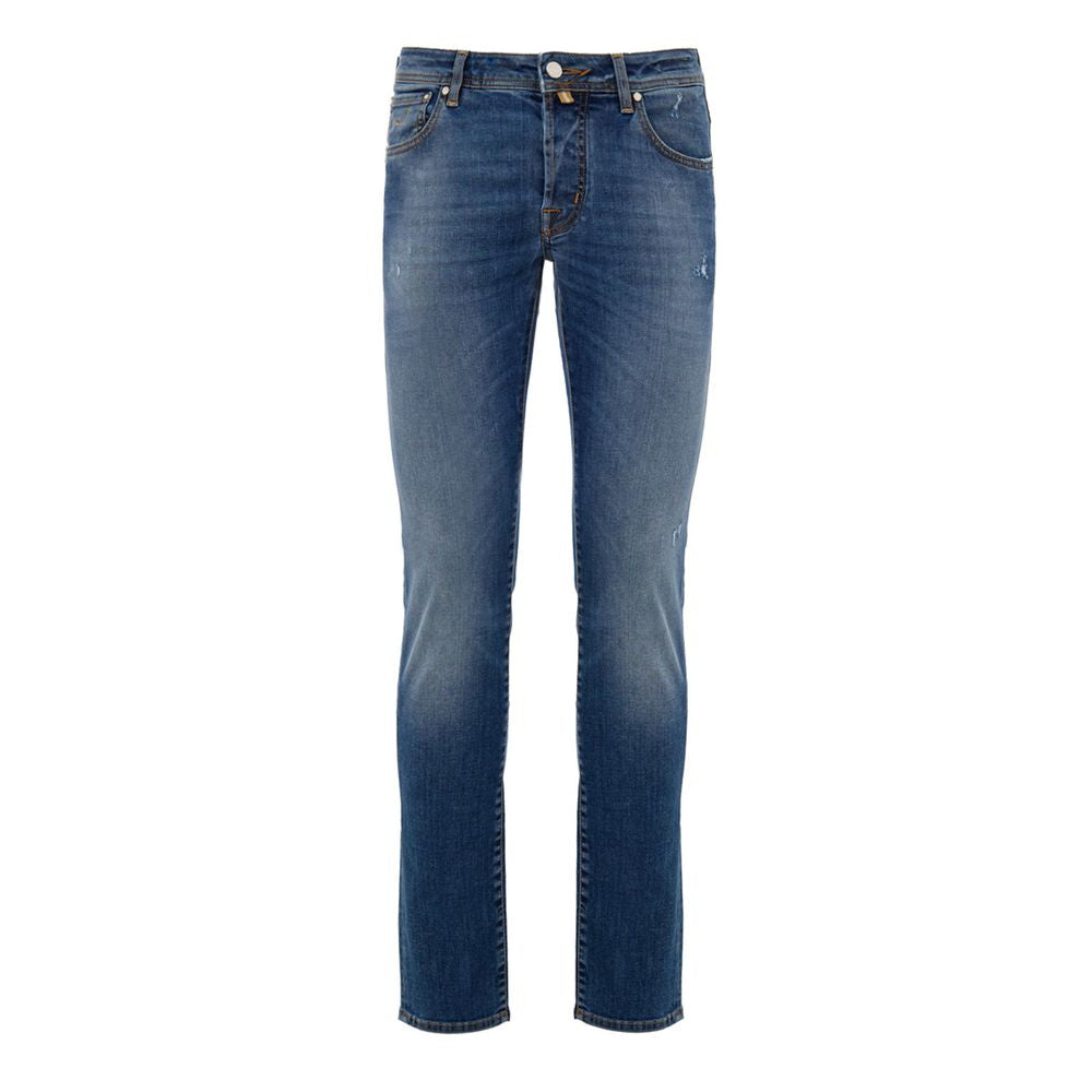 Jacob Cohen Blue Cotton Skinny Jean