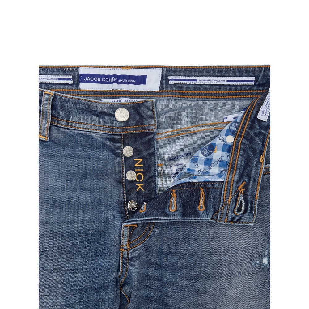 Jacob Cohen Blue Cotton Skinny Jean