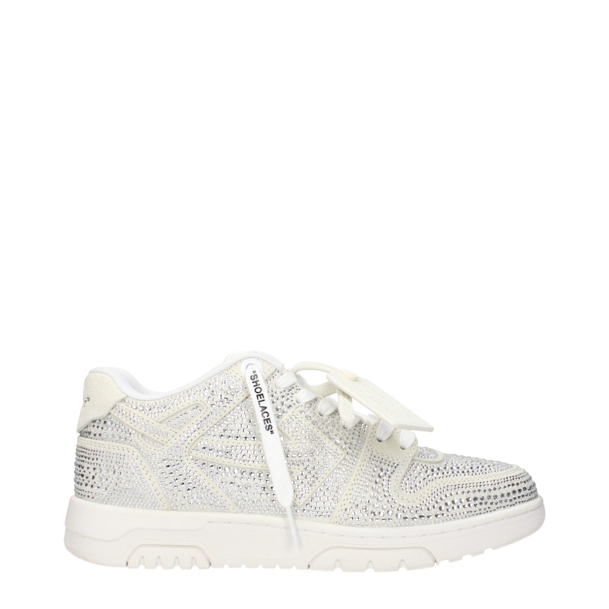 Off-White Beige Leather Low Tops