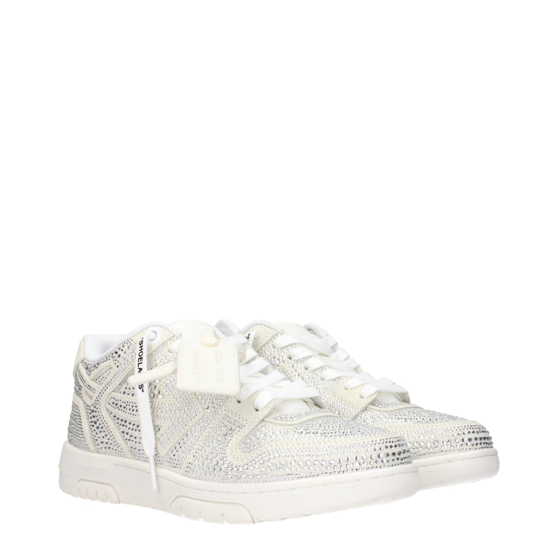 Off-White Beige Leather Low Tops