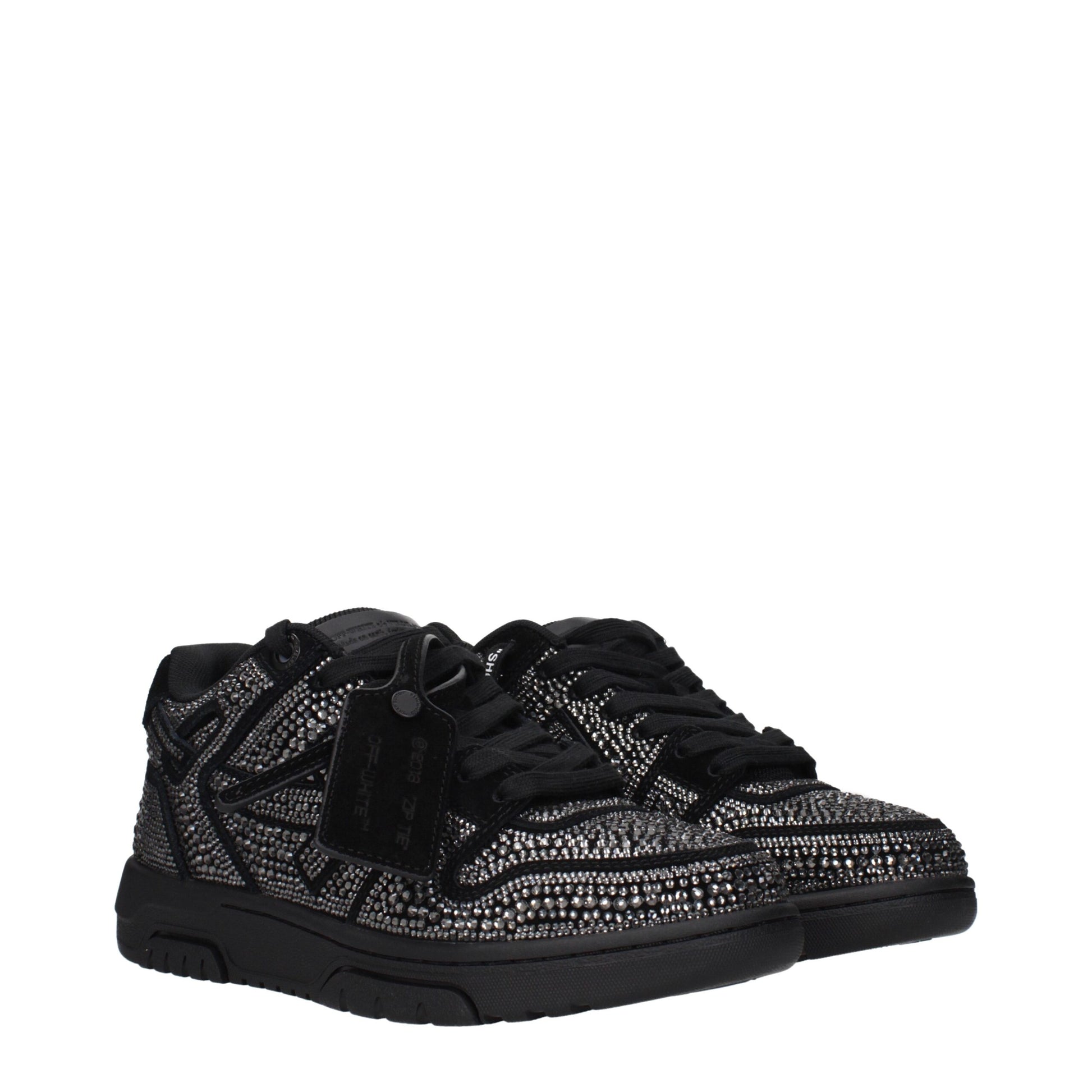 Off-White Black Leather Sneakers