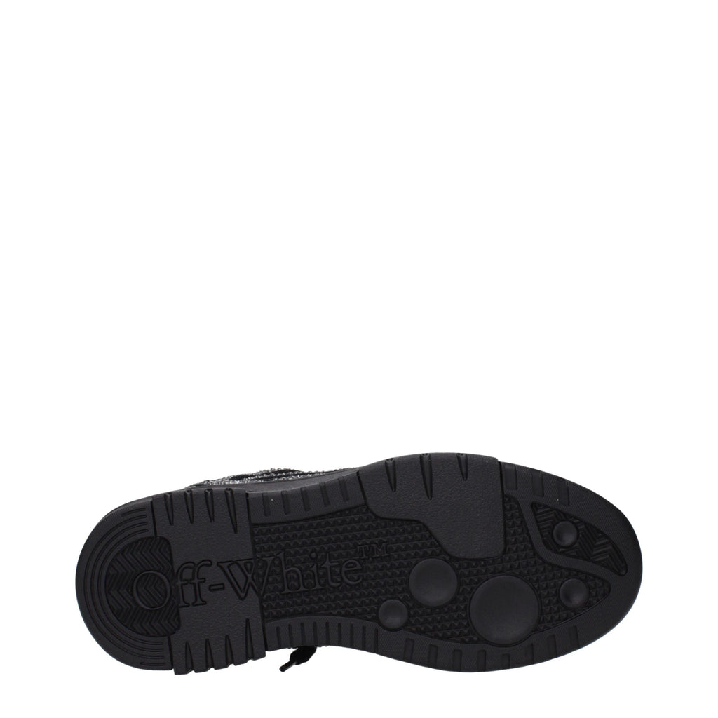 Off-White Black Leather Sneakers