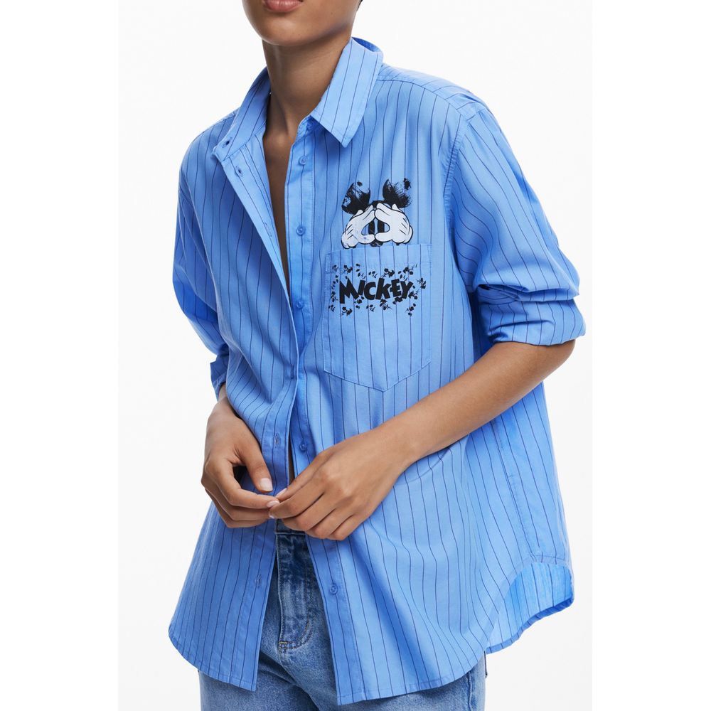 Desigual Blue Cotton Women Shirt