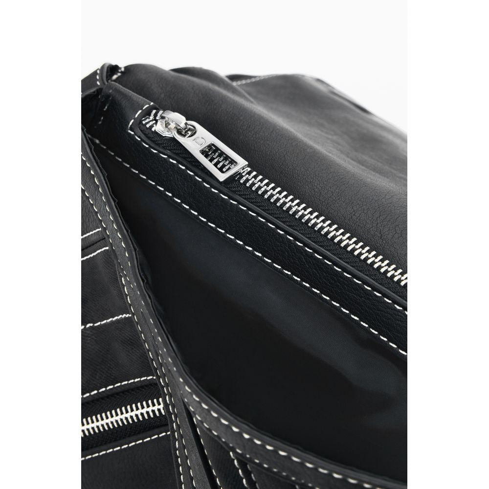 Desigual Black Polyurethane Women Backpack | Regal Royce