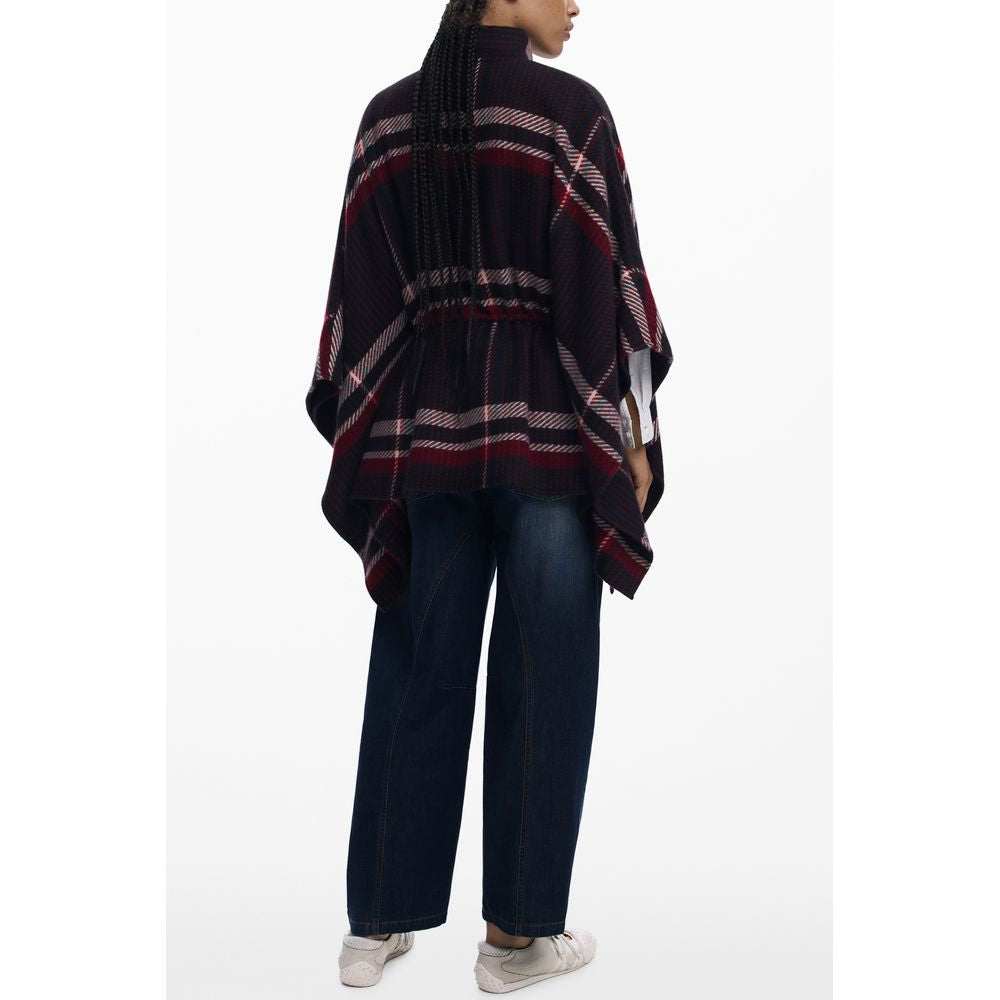 Desigual Black Polyester Women Poncho | Regal Royce