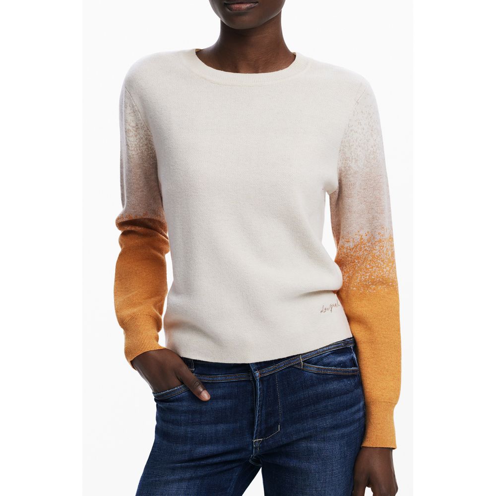 Desigual Beige Viscose Women Sweater | Regal Royce