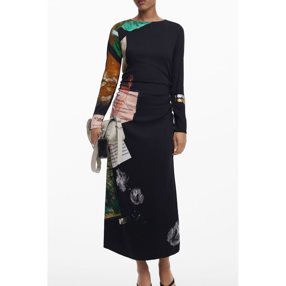 Desigual Black Elastane Dress