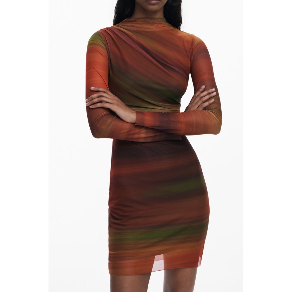 Desigual Orange Polyester Dress