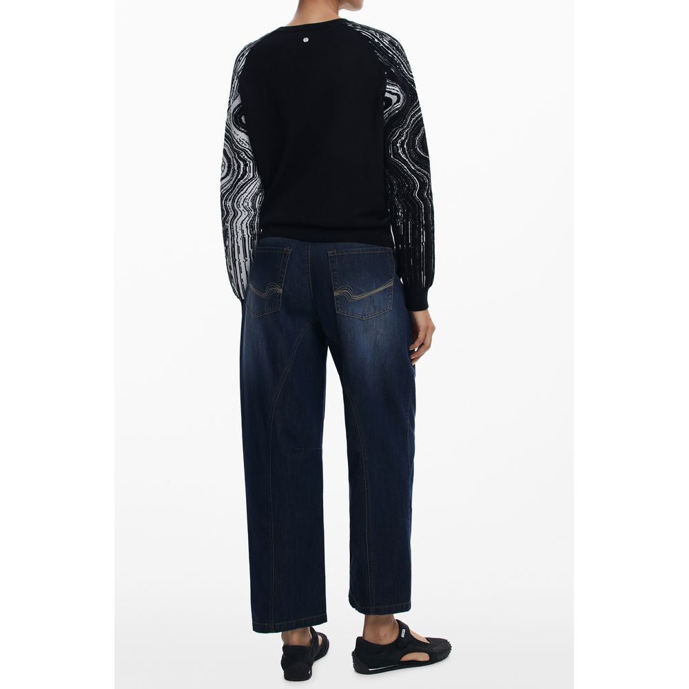 Desigual Black Polyester Women Sweater | Regal Royce