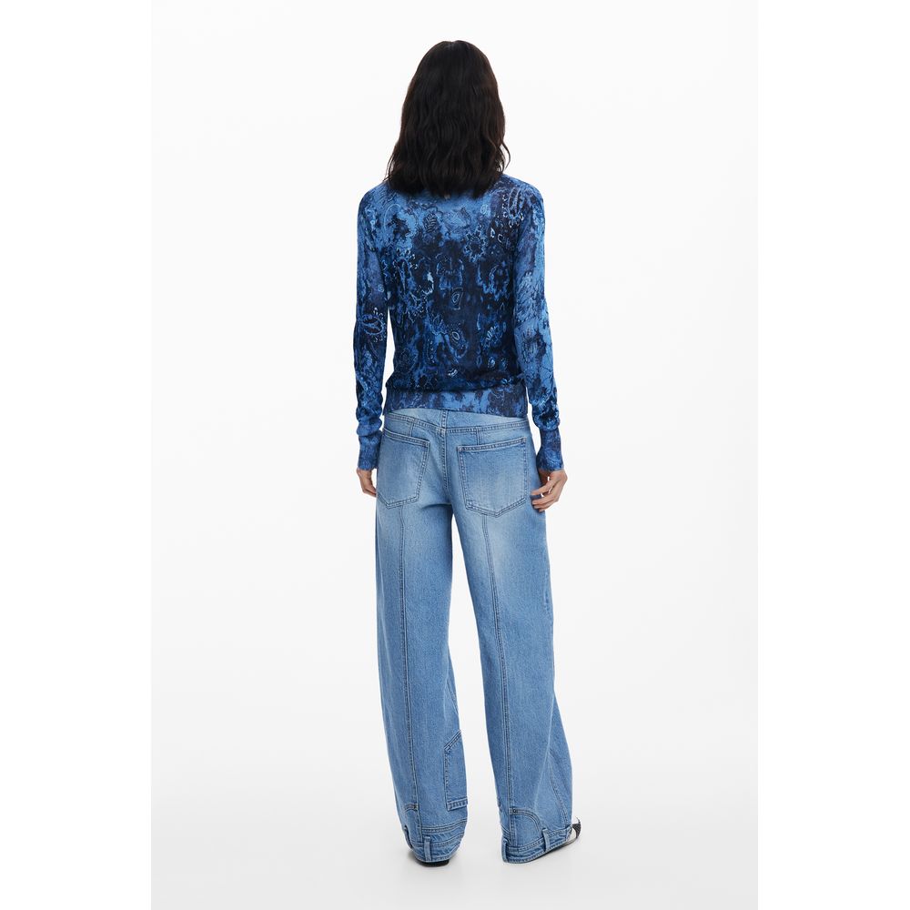 Desigual Blue Viscose Women Sweater