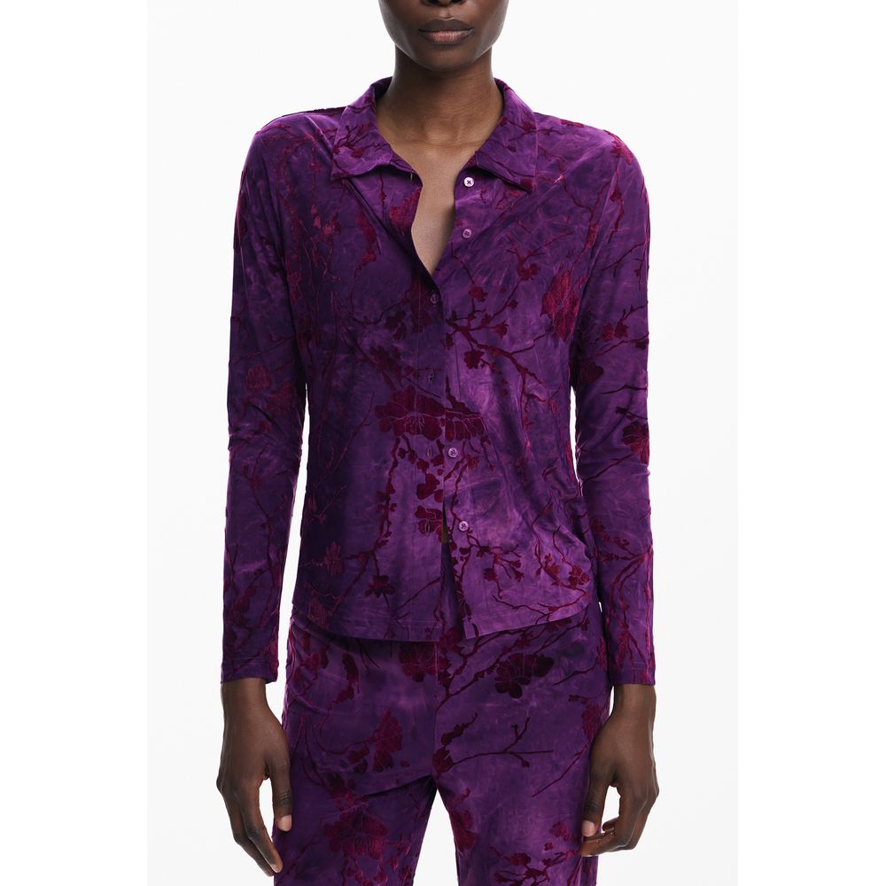 Desigual Purple Polyester Women Shirt | Regal Royce