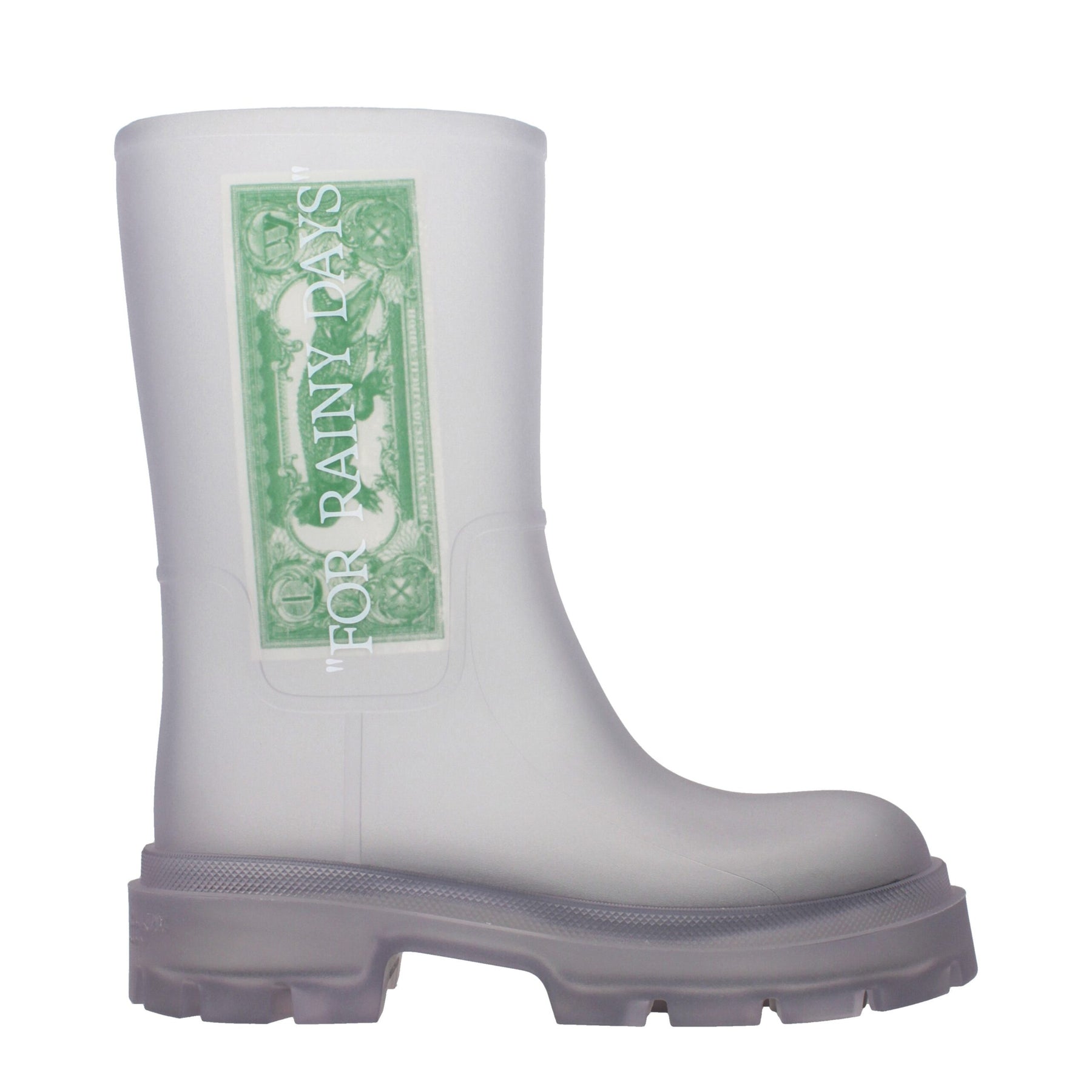 Off-White Transparent Pvc Ankle Boots | Regal Royce